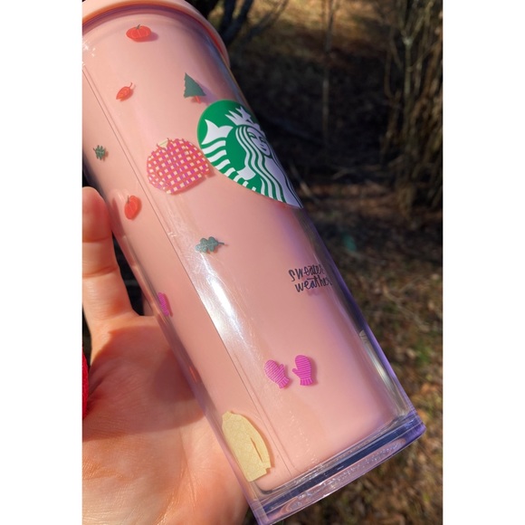 . Starbucks + Ban.do HTF Pink Sweater Weather Pumpkin Spice Tumbler/Cold Cup - Picture 9 of 15
